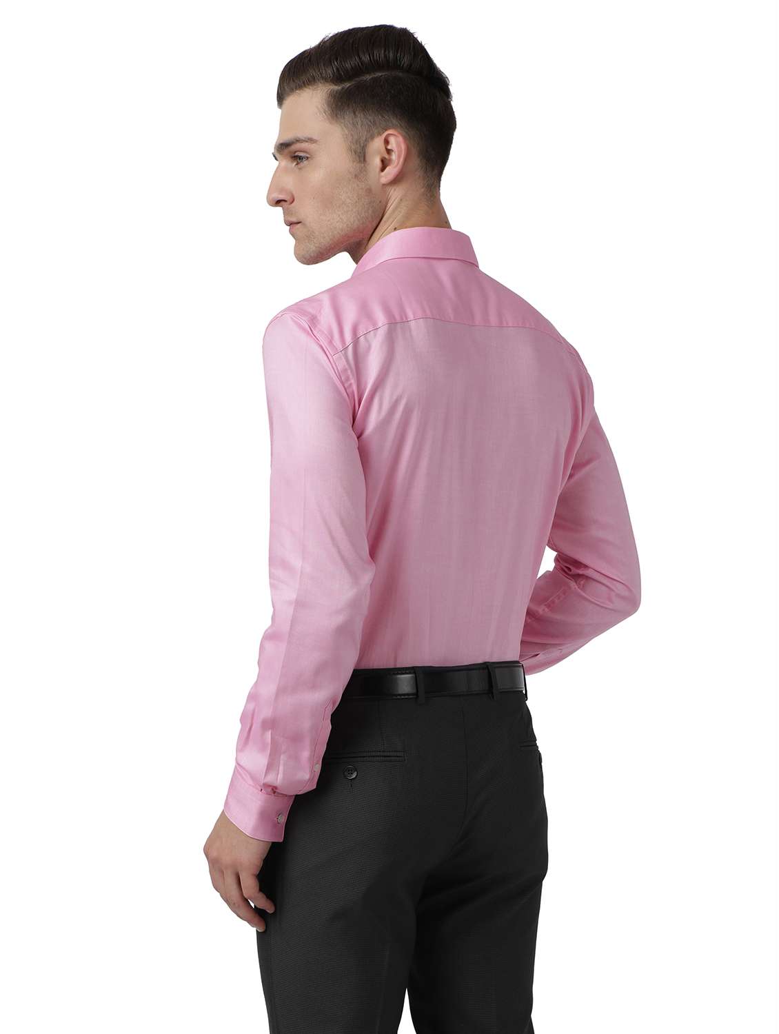 pink solid formal shirt - 18169966 -  Standard Image - 3