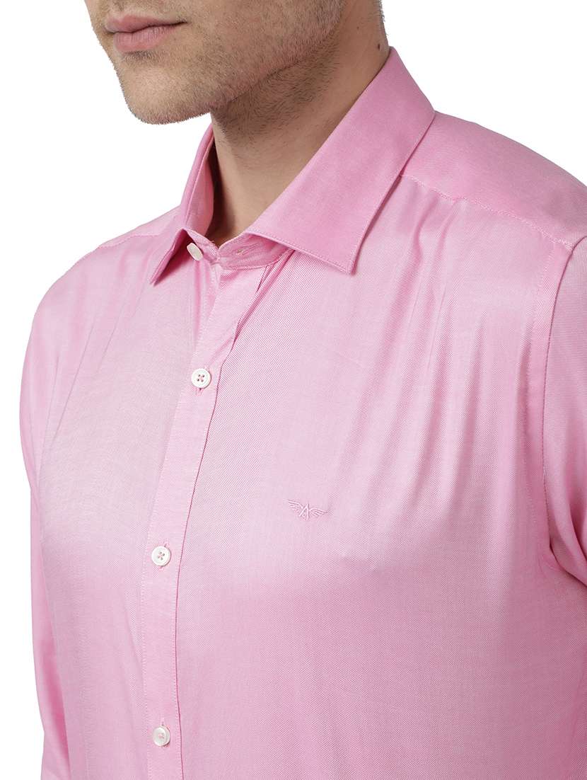 pink solid formal shirt - 18169966 -  Standard Image - 5