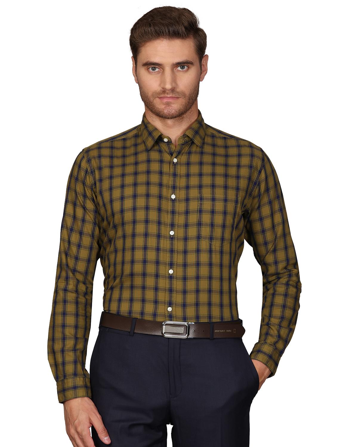 yellow cotton formal shirt - 18169967 - Zoom Image - 0