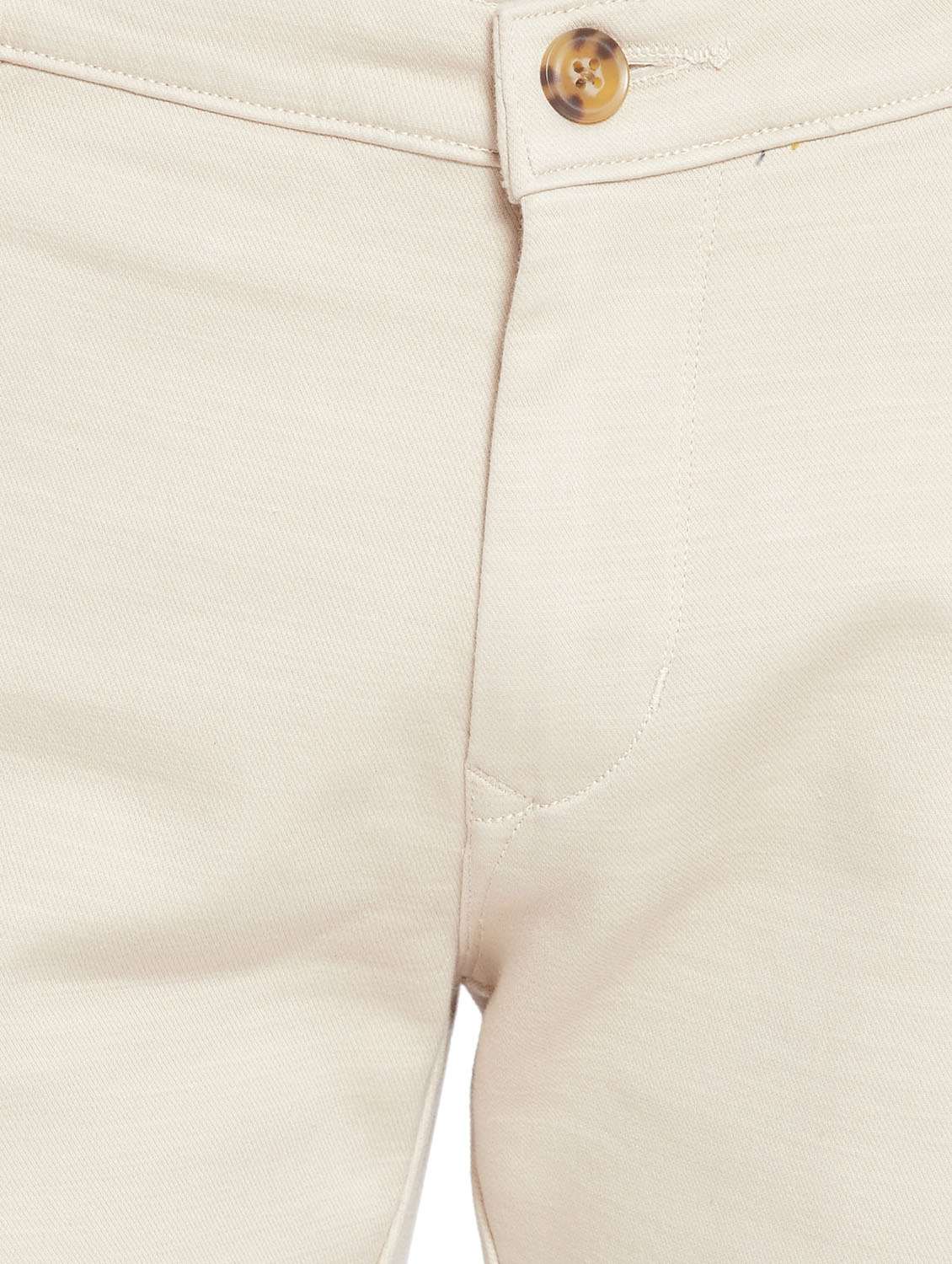 neutral cotton flat front casual trousers - 18170130 -  Standard Image - 5