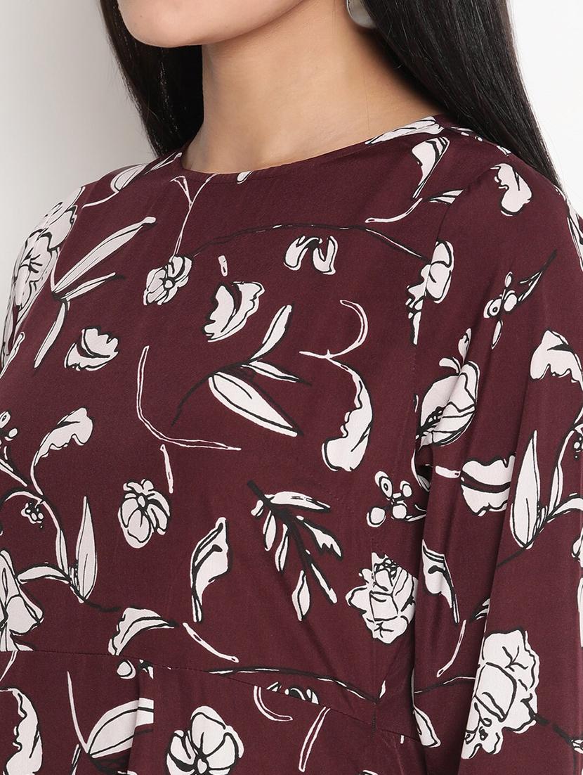round neck floral maxi dress - 18170390 - Standard Image - 3