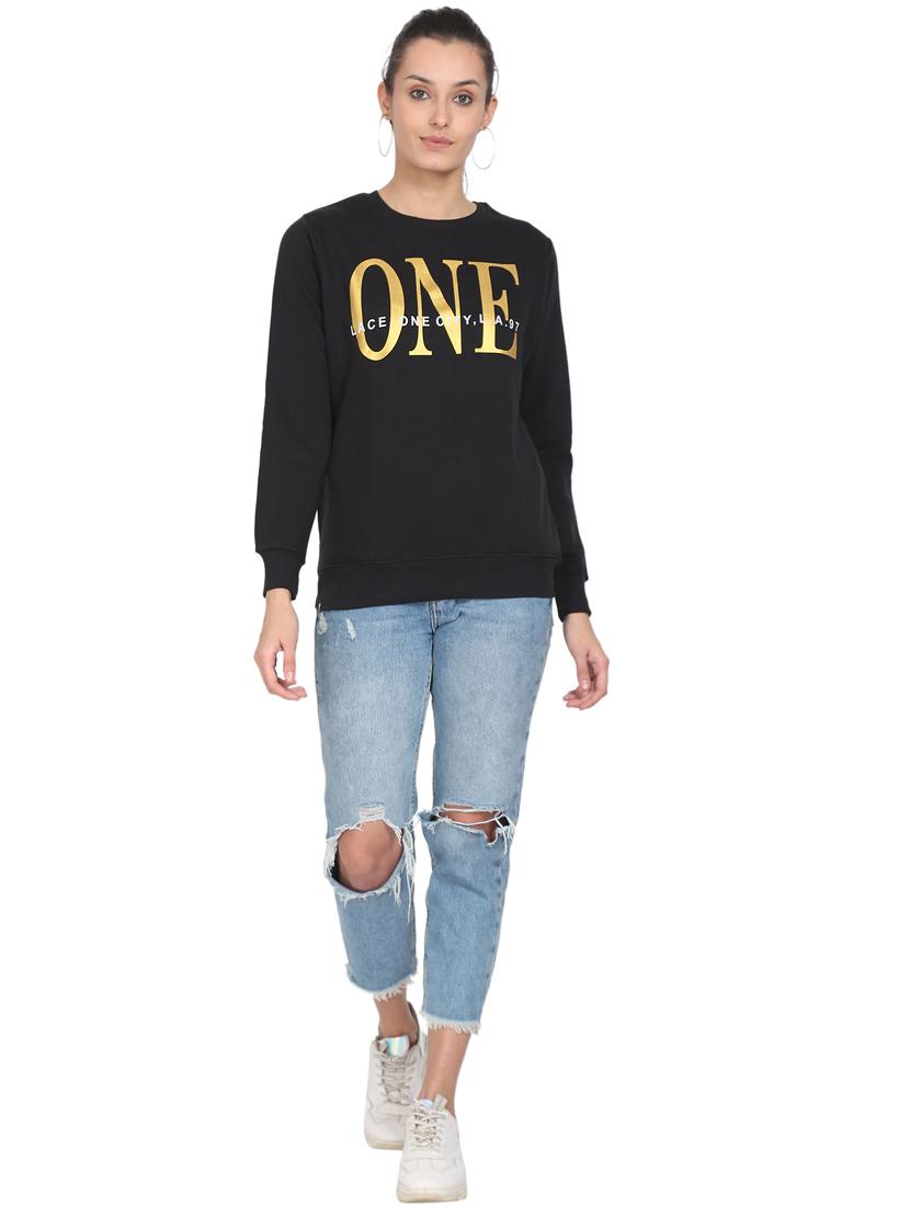 women's chest print sweatshirt - 18170692 - Standard Image - 3