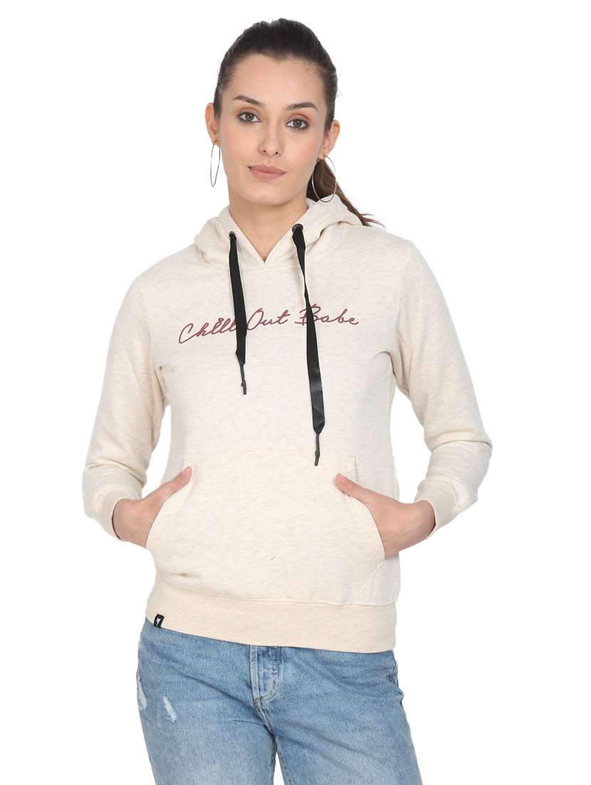 women's chest print sweatshirt