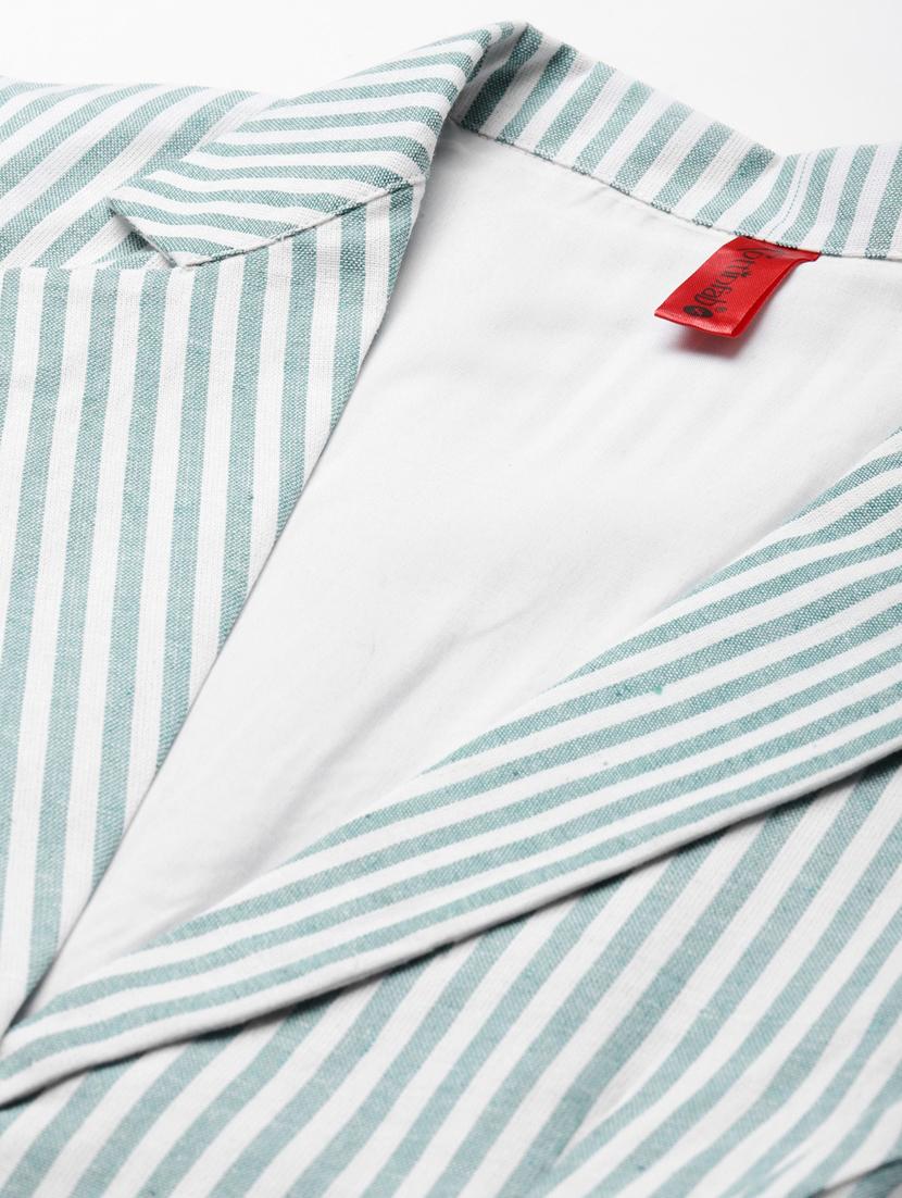 sea green striped formal blazer - 18171210 - Standard Image - 3