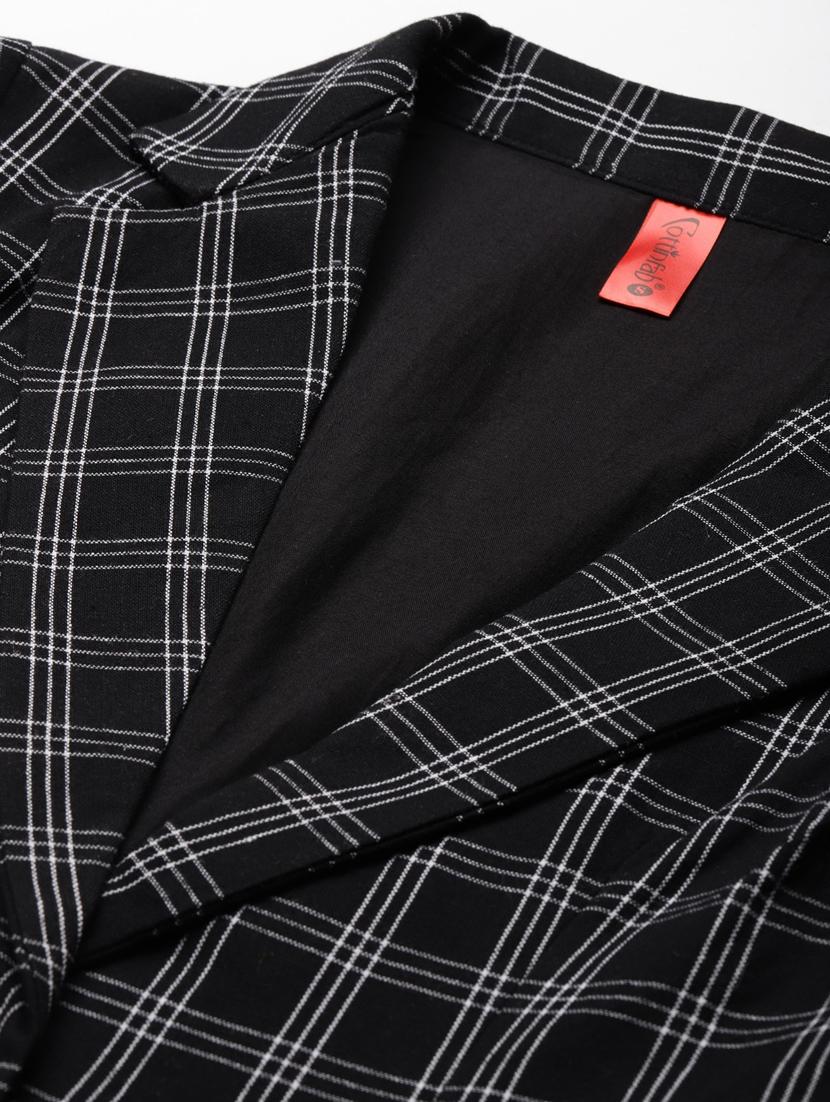 black checked formal blazer - 18171211 - Standard Image - 3
