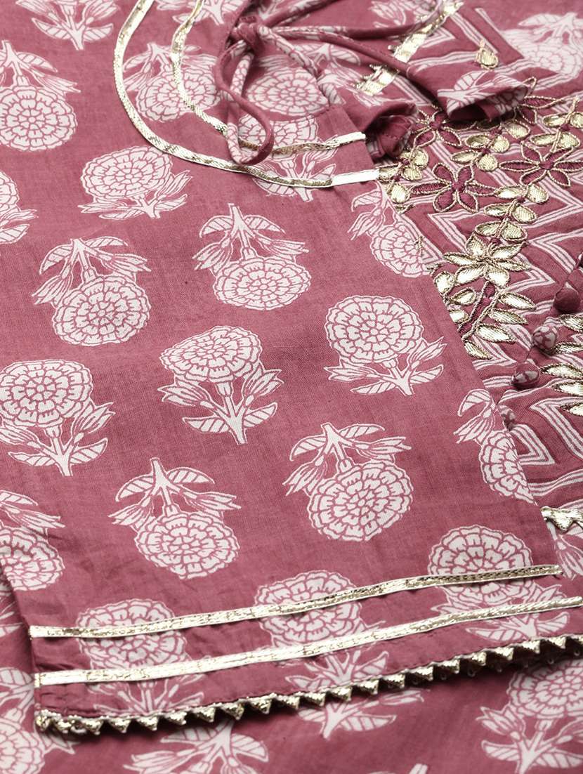 purple cotton kurta pant  set - 18171944 -  Standard Image - 5