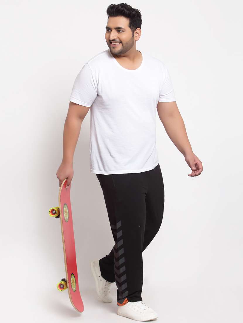 black solid track pant - 18172072 -  Standard Image - 3