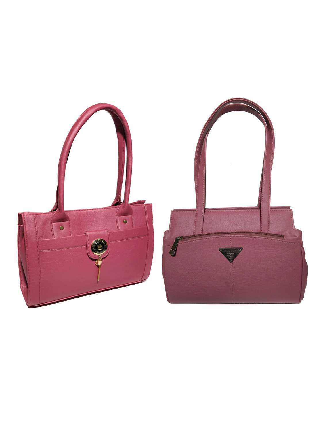 multi colored leatherette (pu) combo handbag