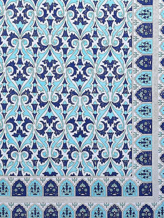 brask india 100% cotton 280 thread count king size double bedsheet with two pillow covers (bedsheet size 90 x 108 inch) (green) - 18172498 -  Standard Image - 3