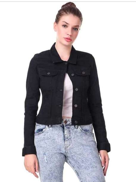 Buy online Meboo Women Denim Black 