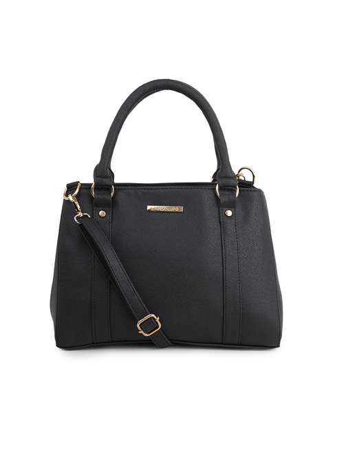 black leatherette (pu) handbag - 18172976 - Standard Image - 0