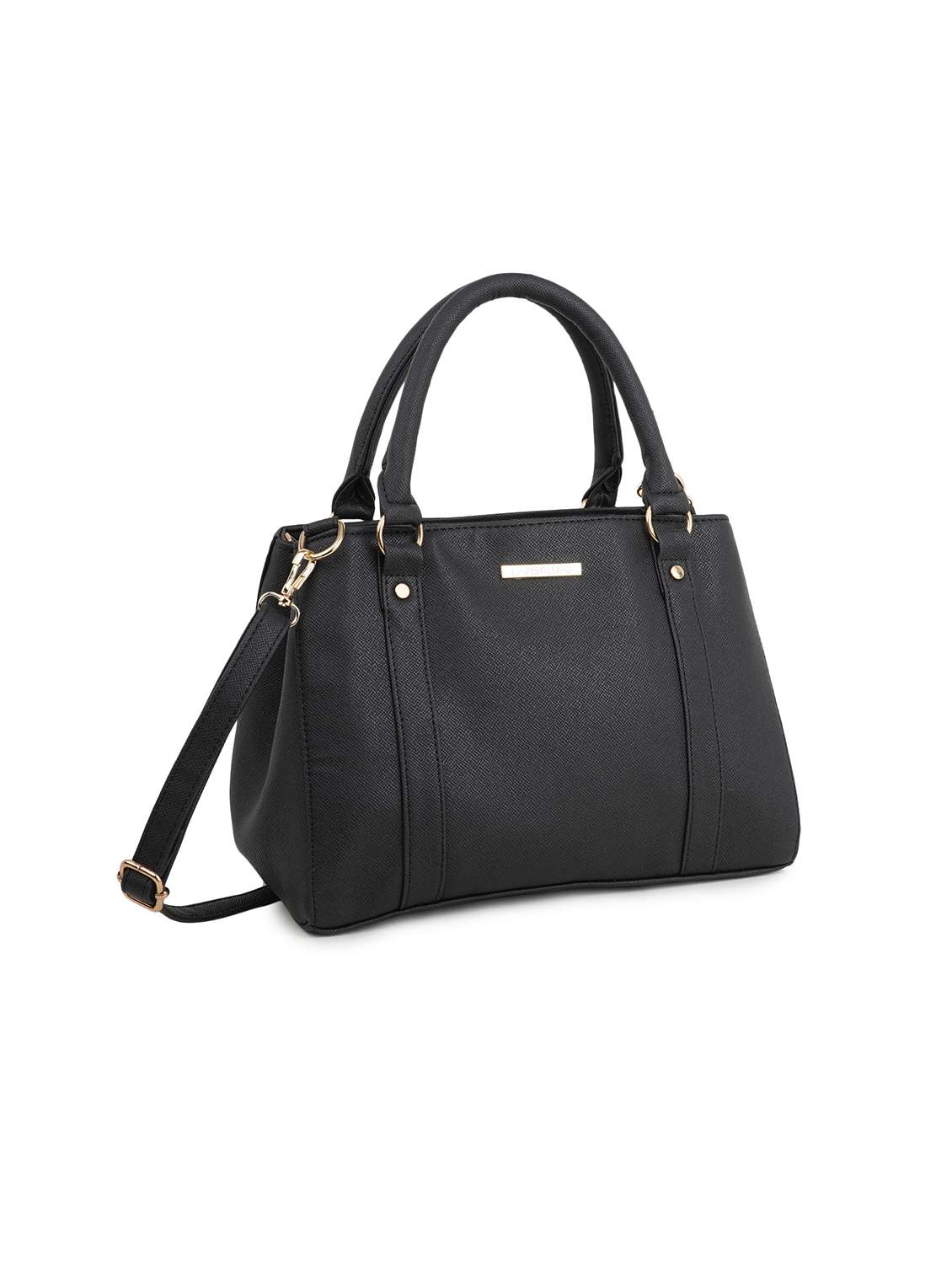 black leatherette (pu) handbag - 18172976 - Standard Image - 3
