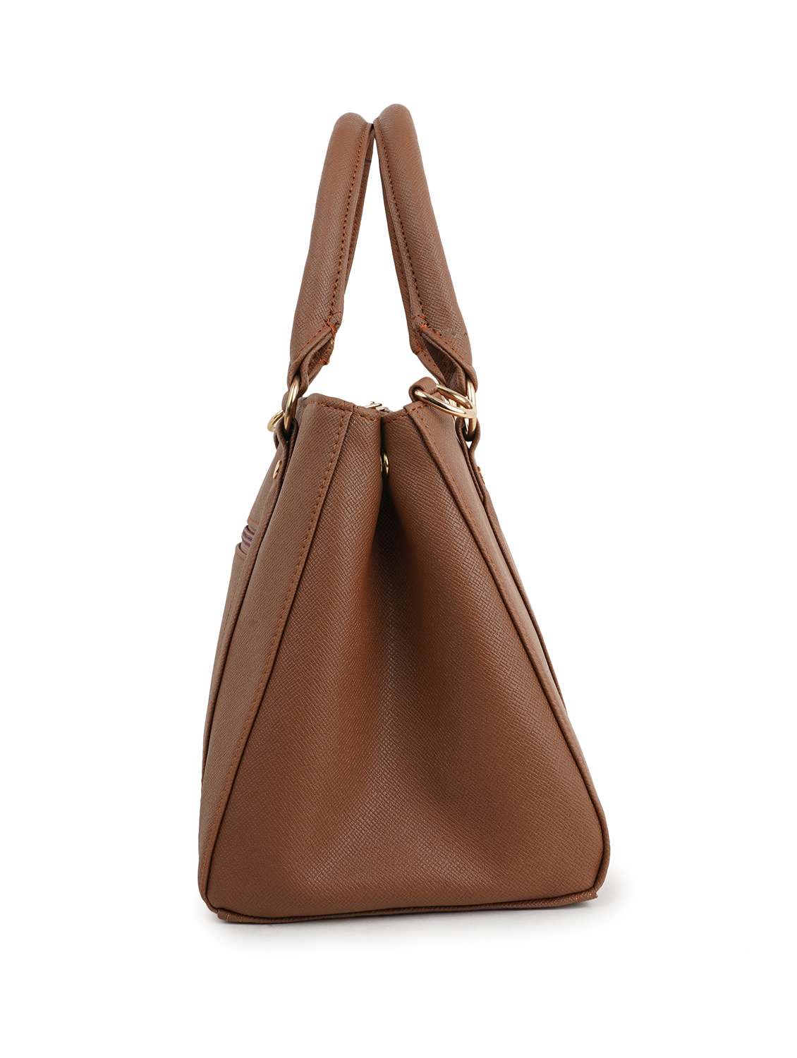 brown leatherette (pu) handbag - 18172979 - Standard Image - 5