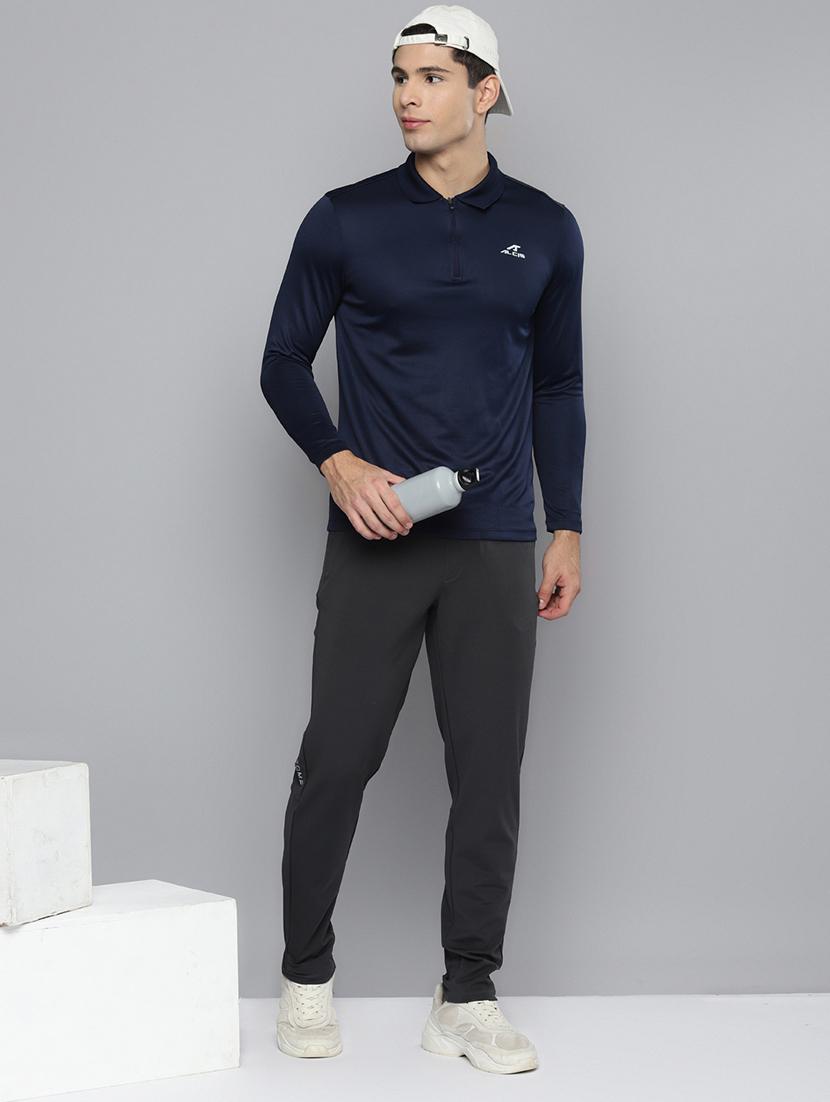 grey polyester ankle length track pant - 18173044 - Standard Image - 3
