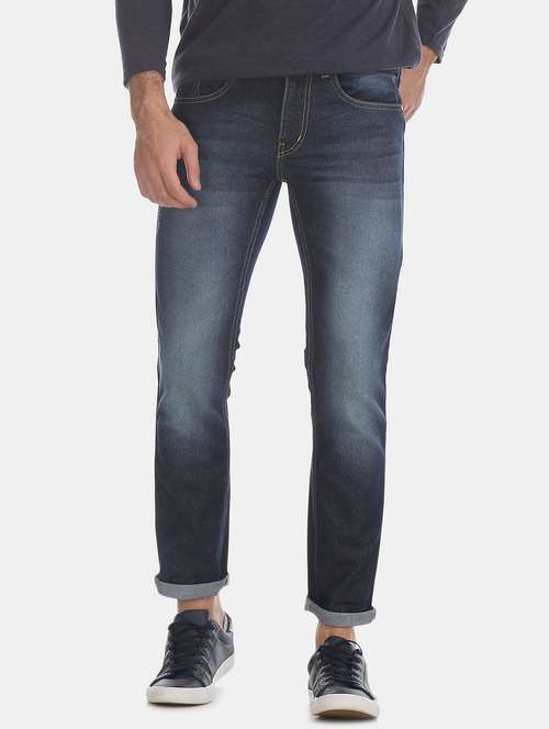 dark blue stone washed jean - 18173422 - Standard Image - 0