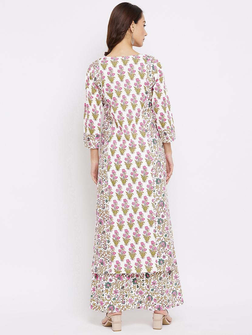floral printed kurta palazzo set - 18177012 - Standard Image - 3