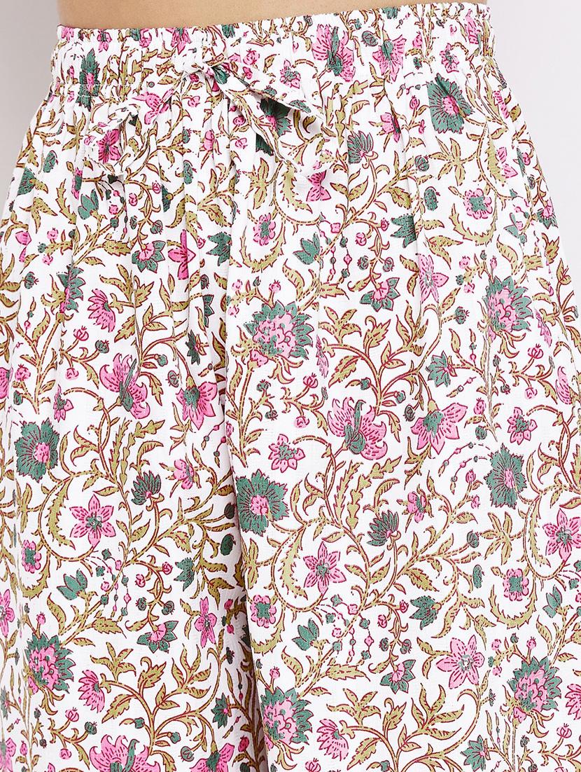 floral printed kurta palazzo set - 18177012 - Standard Image - 5