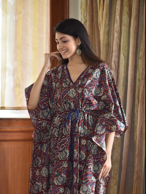 exclusive hand block printed kaftan  - 18177598 -  Standard Image - 0