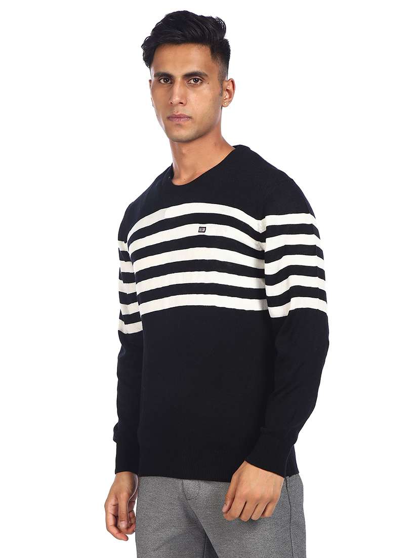 black striped pullover