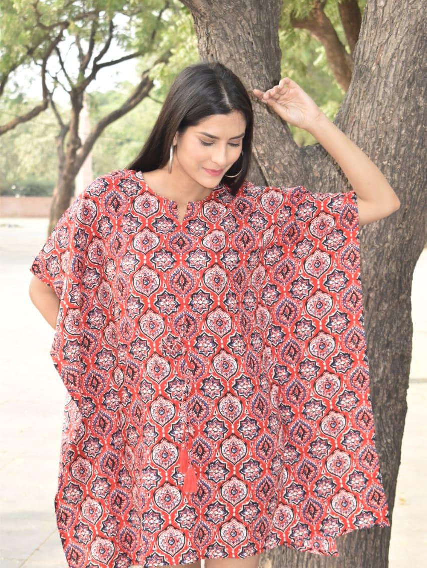 exclusive hand block printed kaftan  - 18178160 -  Zoom Image - 0