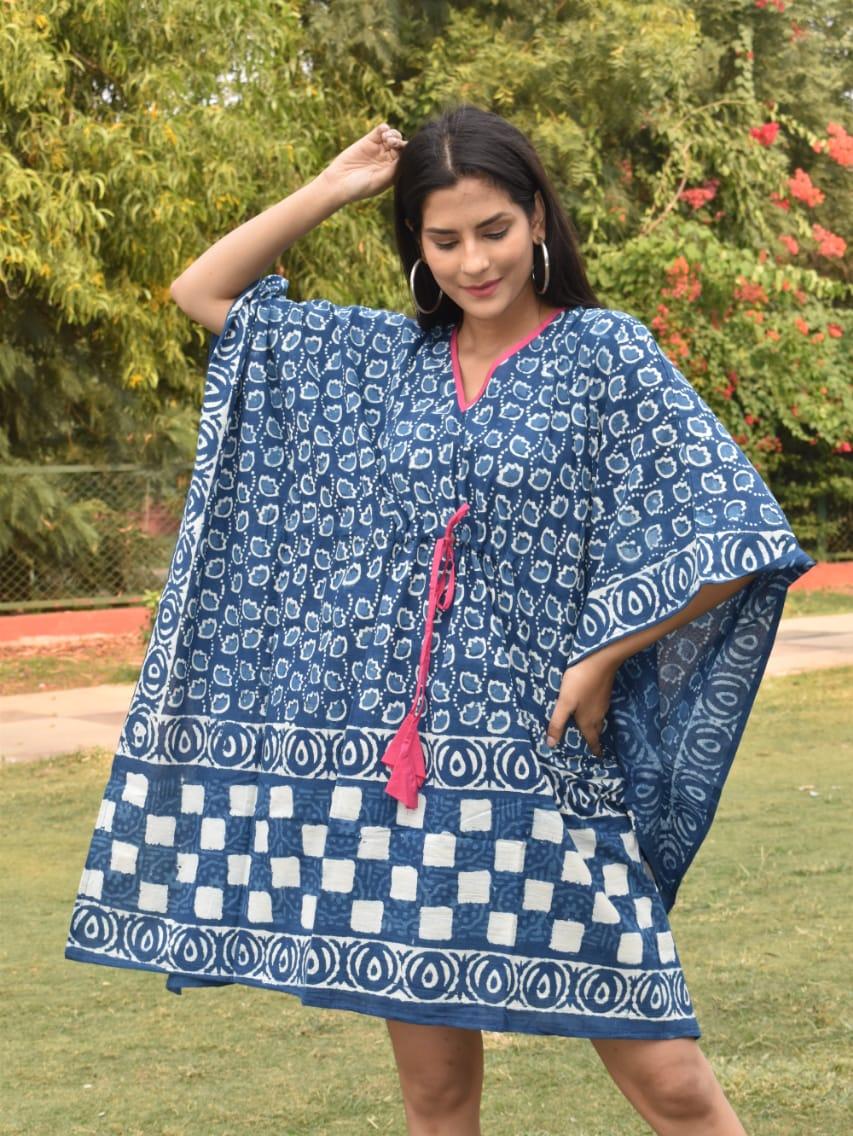 exclusive hand block printed kaftan  - 18178162 -  Zoom Image - 0