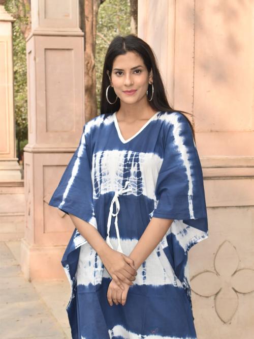 exclusive hand block printed kaftan  - 18178166 -  Standard Image - 0