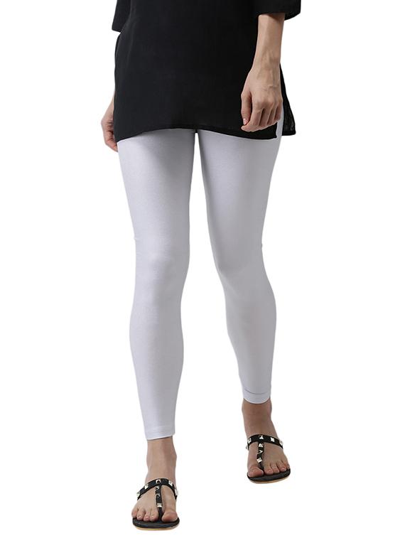 silver solid legging