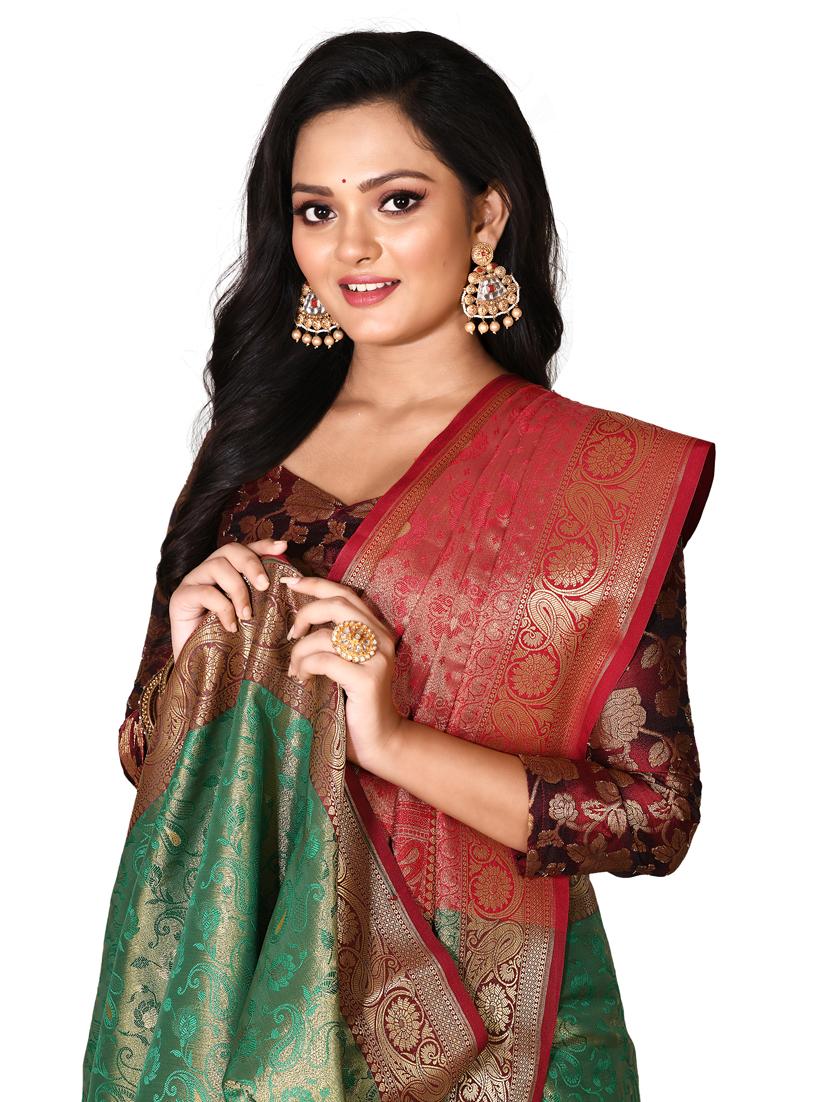 zari work kanjivaram saree - 18178619 - Standard Image - 3
