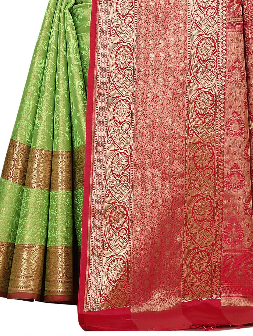 zari work kanjivaram saree - 18178620 - Standard Image - 3