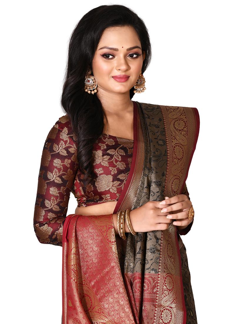 zari work kanjivaram saree - 18178623 - Standard Image - 3