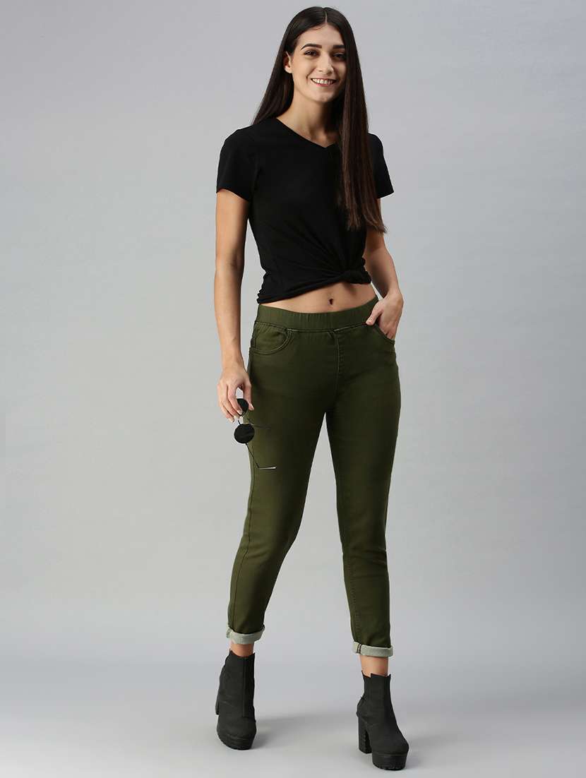 mid rise solid  jegging - 18178735 -  Standard Image - 3