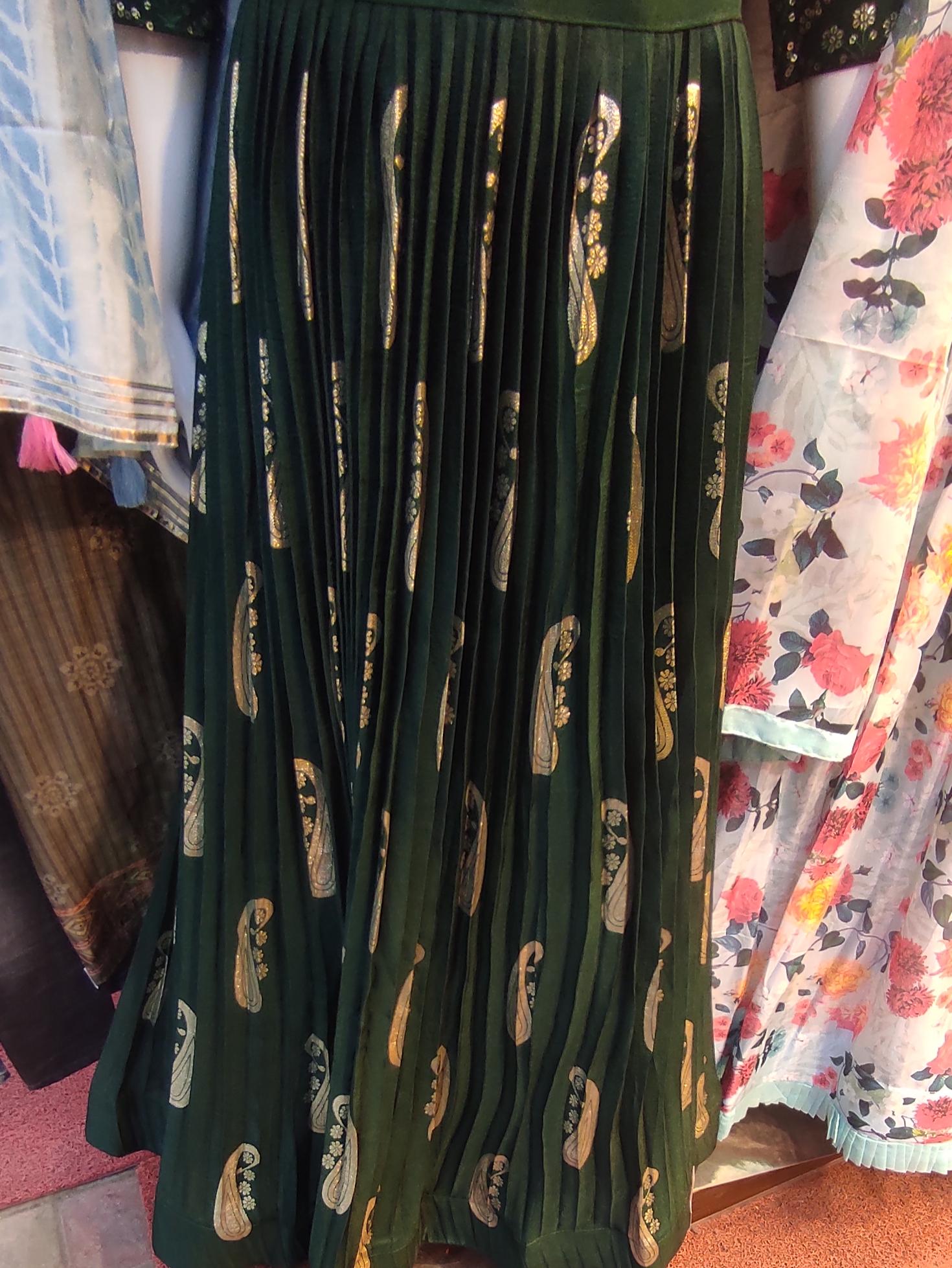 green party wear dress - 18178783 - Zoom Image - 0
