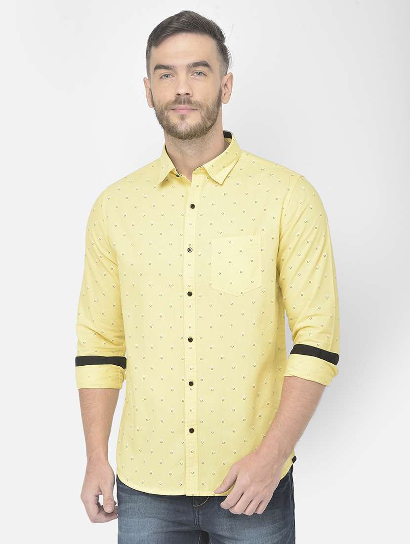 yellow solid casual shirt - 18178848 - Zoom Image - 0