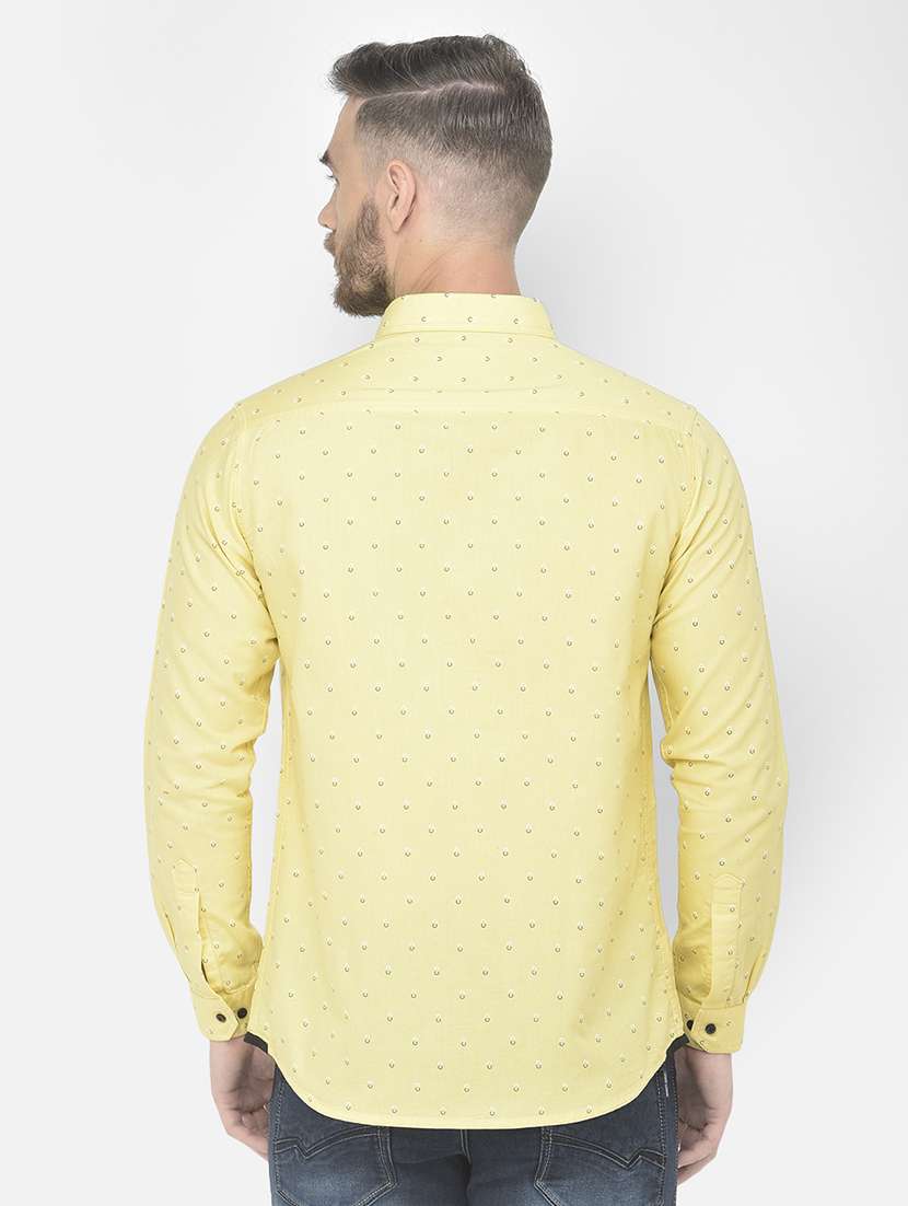 yellow solid casual shirt - 18178848 - Standard Image - 3
