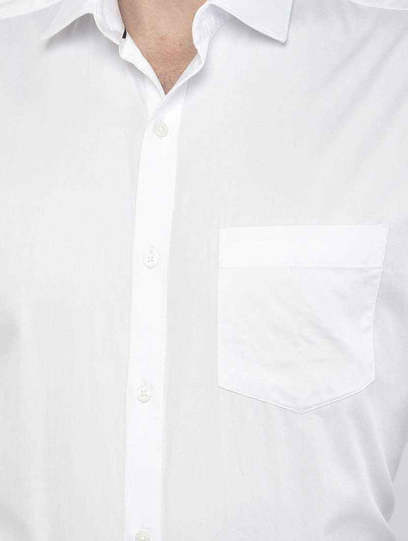 white solid formal shirt - 18178873 -  Standard Image - 5