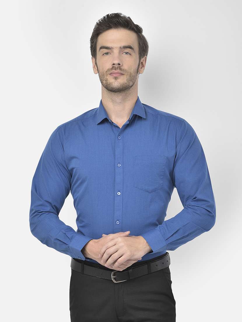 mens solids formal shirt - 18178874 -  Zoom Image - 0