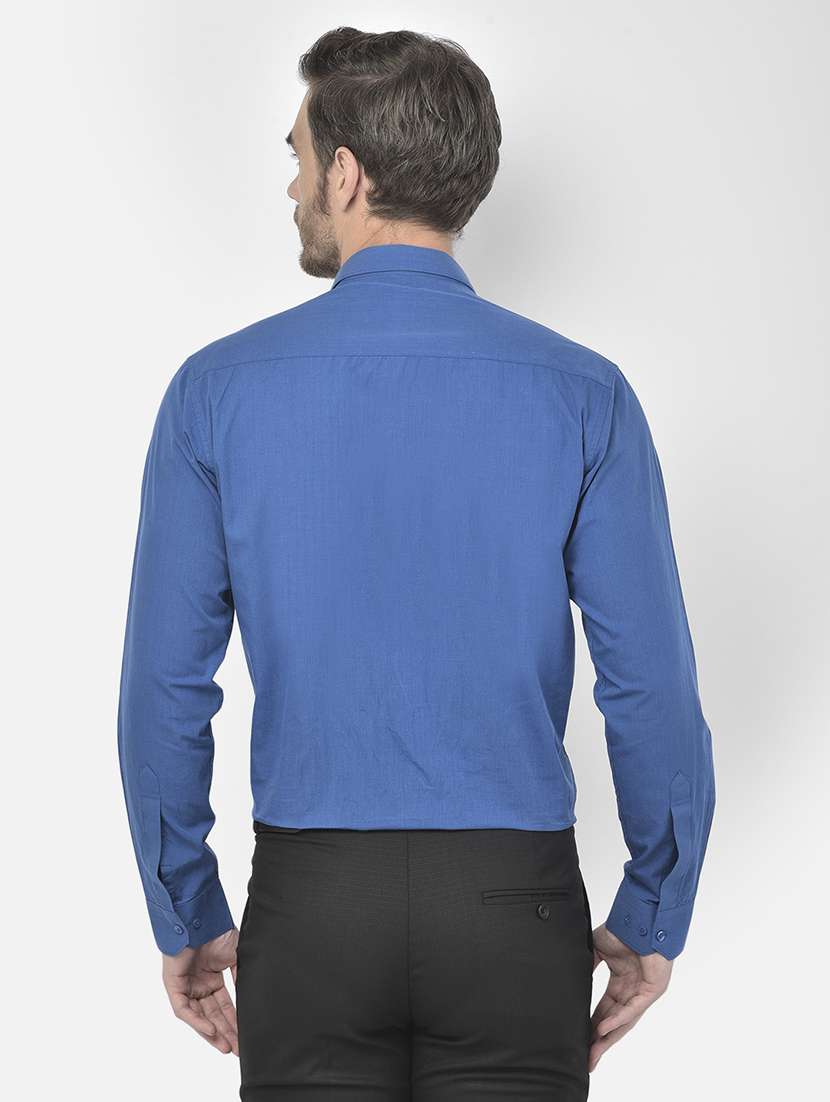 mens solids formal shirt - 18178874 - Standard Image - 3