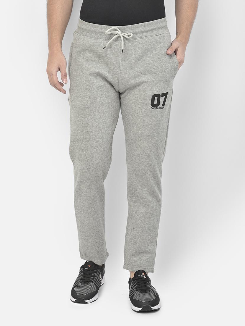 grey solid full length track pant - 18178930 - Zoom Image - 0