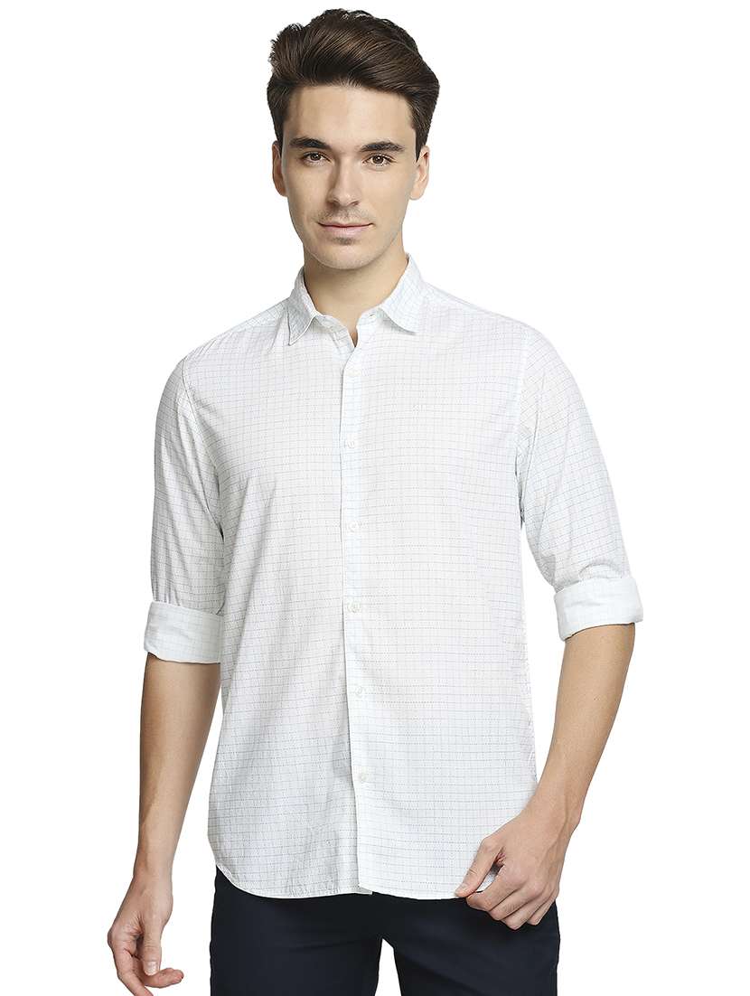 white checkered casual shirt - 18180055 - Zoom Image - 0