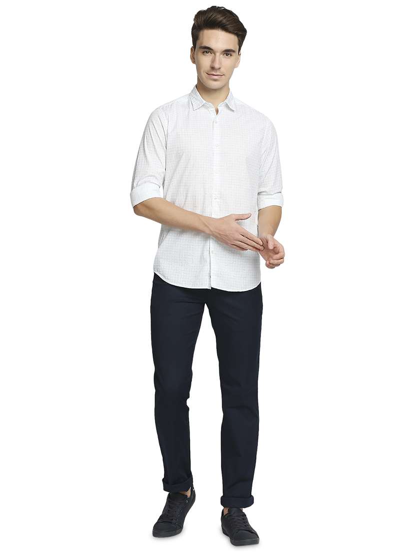 white checkered casual shirt - 18180055 - Standard Image - 3