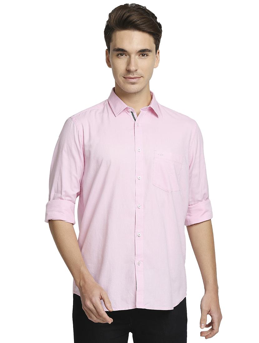 pink solid casual shirt - 18180062 - Zoom Image - 0