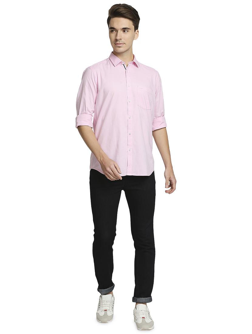 pink solid casual shirt - 18180062 - Standard Image - 3