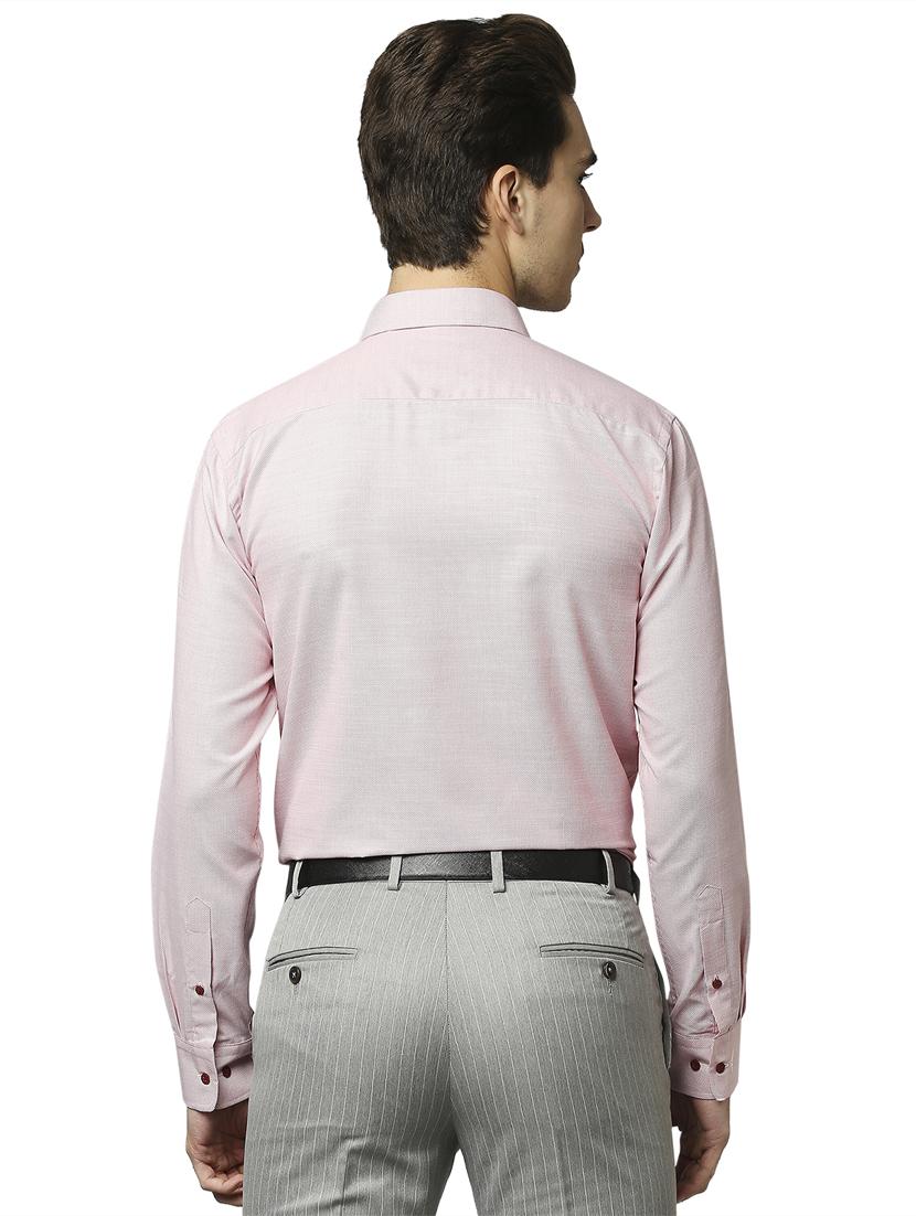 pink solid formal shirt - 18180128 - Standard Image - 3