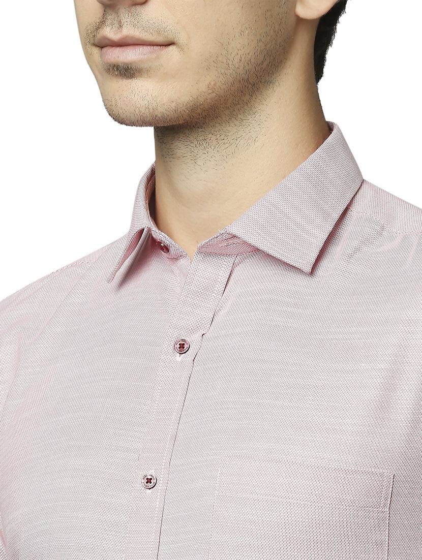 pink solid formal shirt - 18180128 - Standard Image - 5
