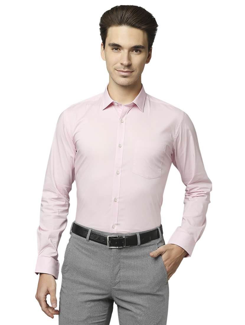 pink solid formal shirt - 18180147 - Zoom Image - 0