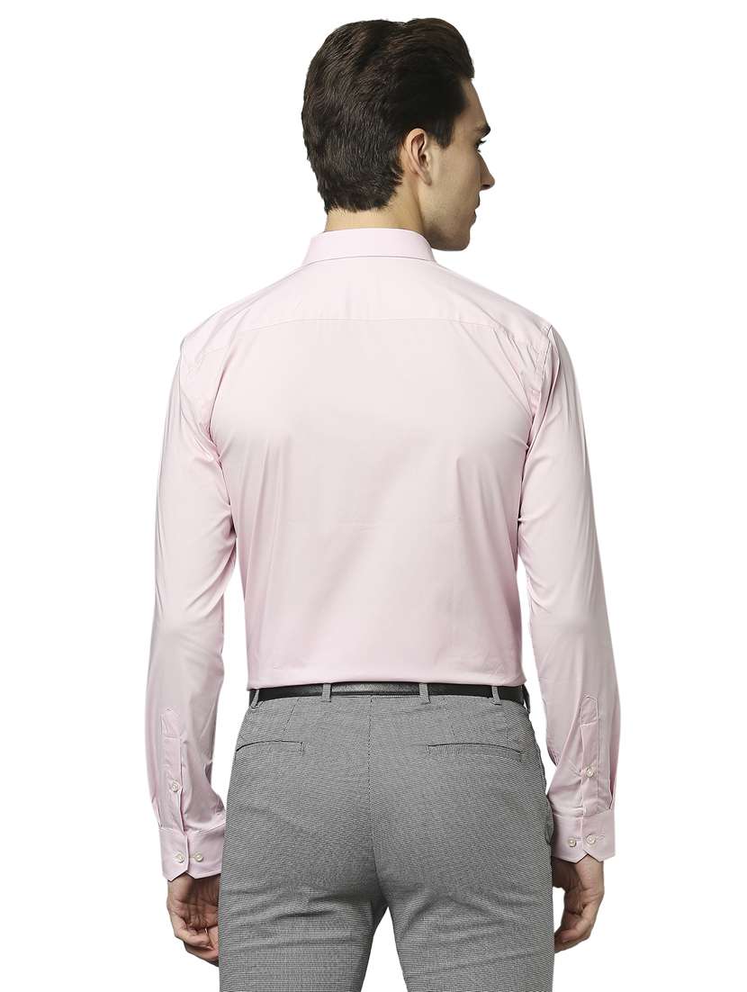pink solid formal shirt - 18180147 - Standard Image - 3