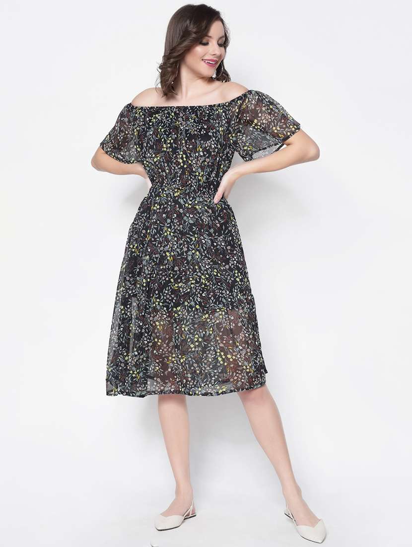 women's fit & flare floral dress