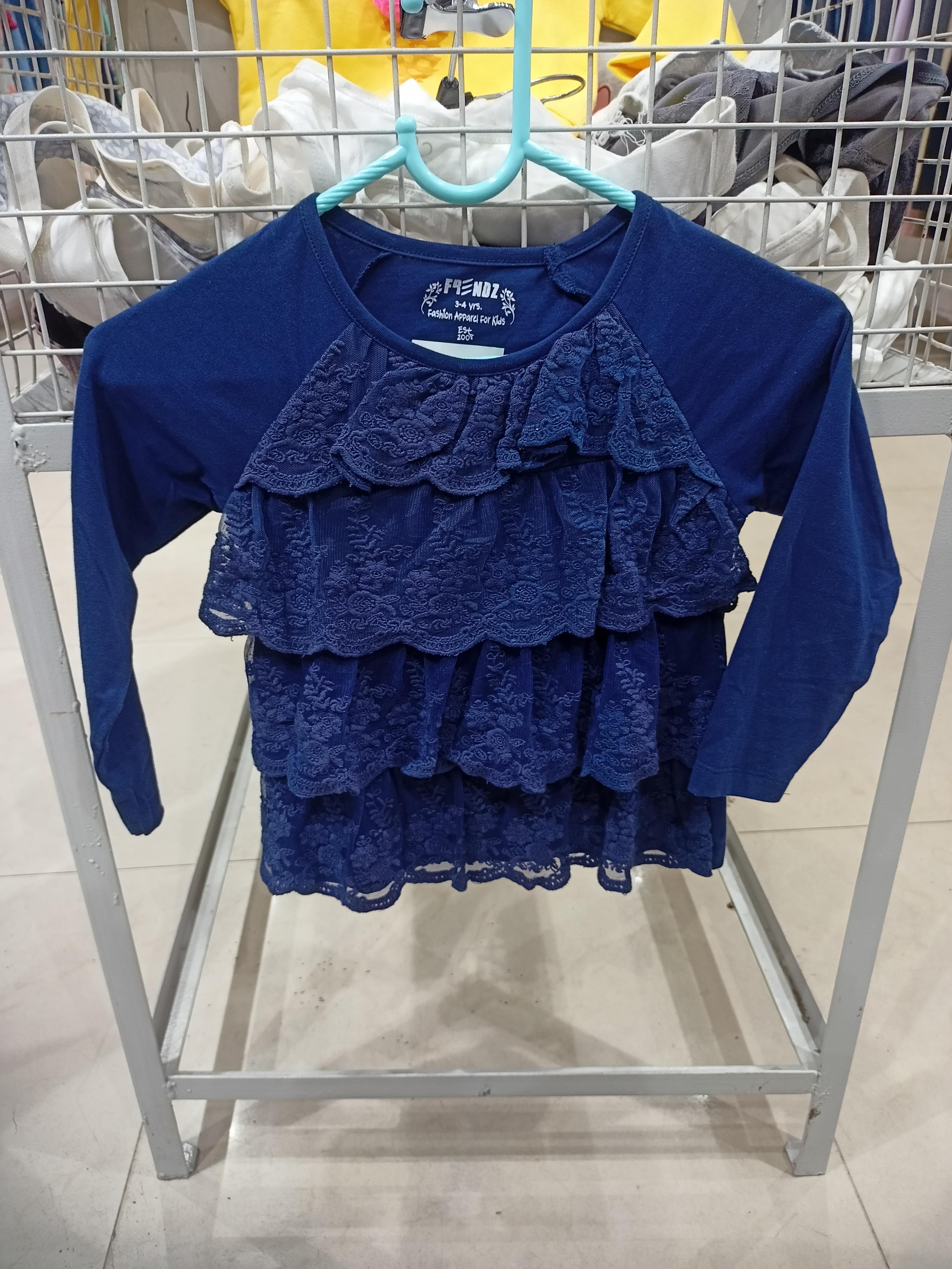 kids top hoserry cotton blue color  - 18182043 -  Zoom Image - 0