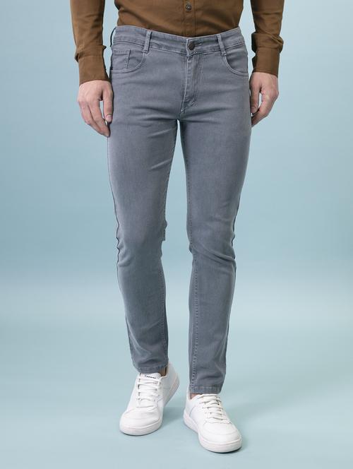 mens slim fit plain jeans - 18182298 - Standard Image - 0