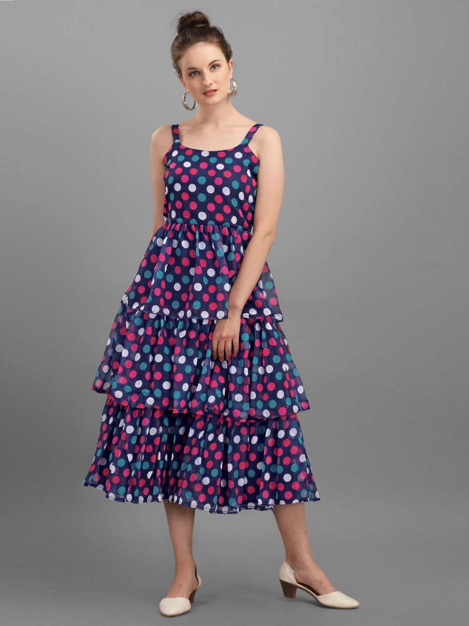 doted one piece dress